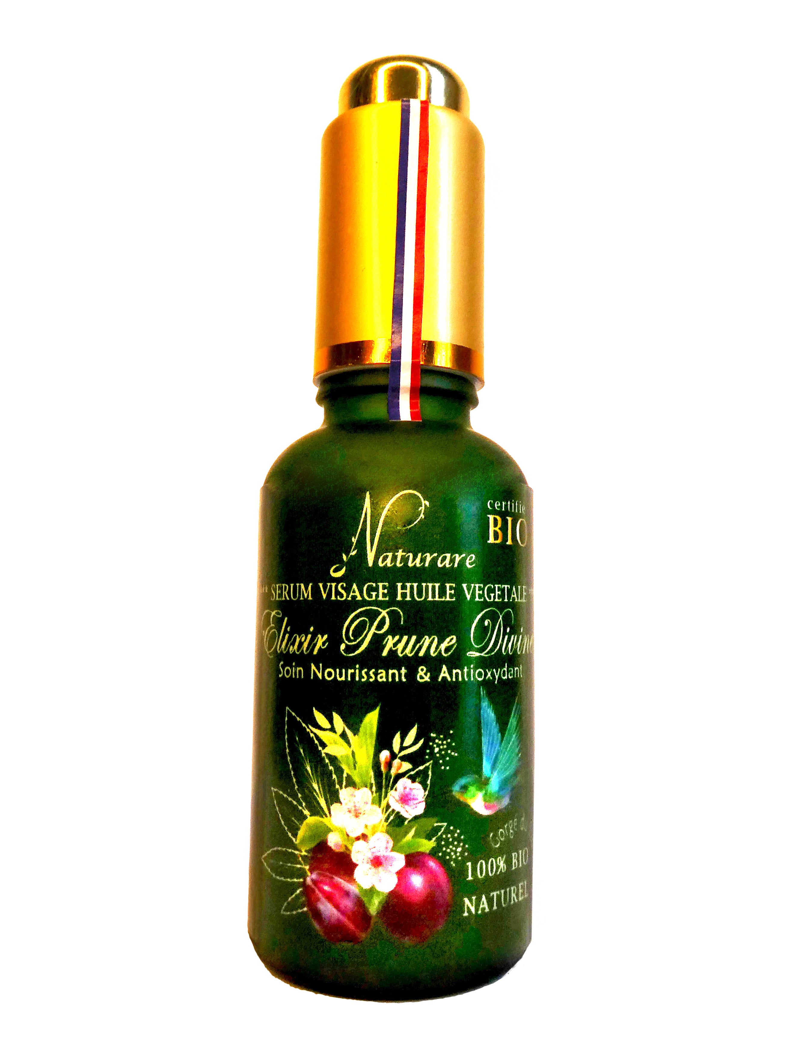 Organic plum oil elixir for skin and wellness by Amber Nemesis