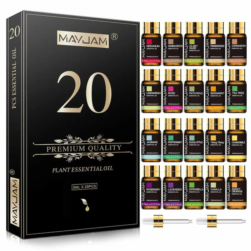 20-piece pure natural essential oils gift box for diffuser- at Ataraxia Attire