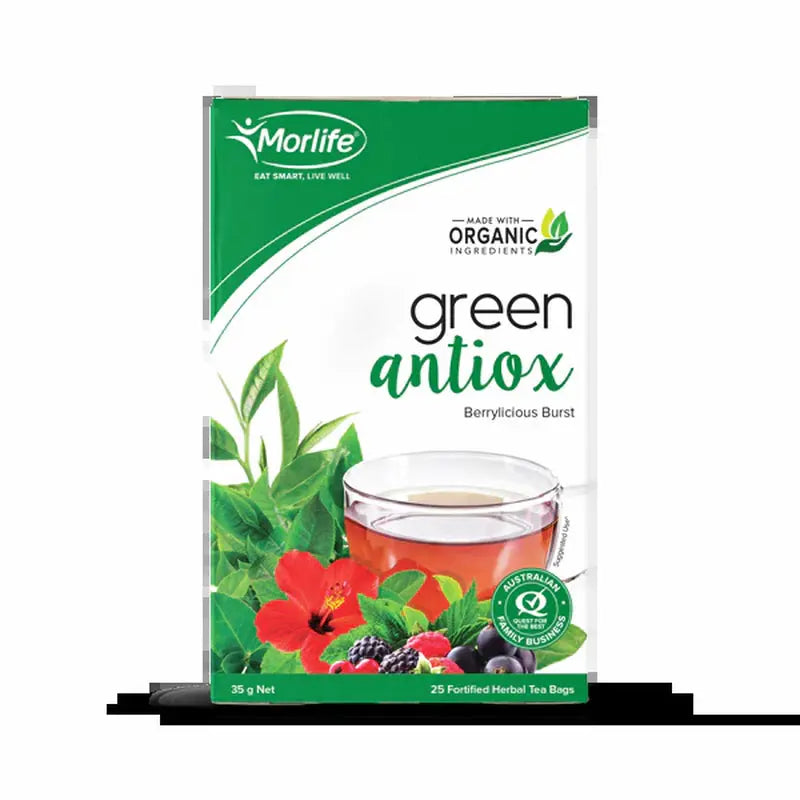Green Antiox Teabags 25  – Available at Ataraxia Attire