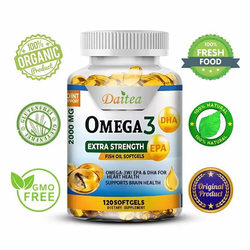 Omega 3 fish oil supplement 2000mg for nerves and joint health  – Available at Ataraxia Attire