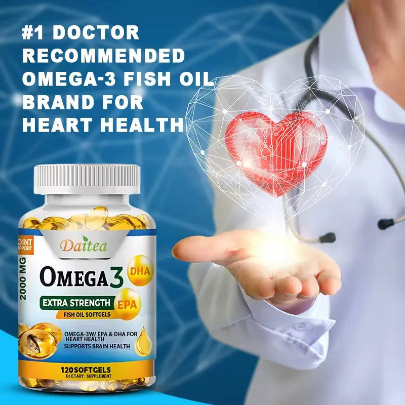 Omega 3 fish oil supplement 2000mg for nerves and joint health  – Available at Ataraxia Attire