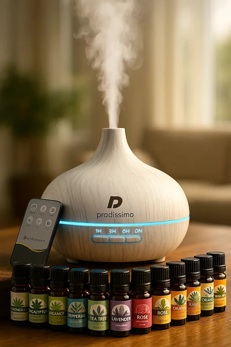 Aromatherapy diffuser with 10 essential oils- at Ataraxia Attire