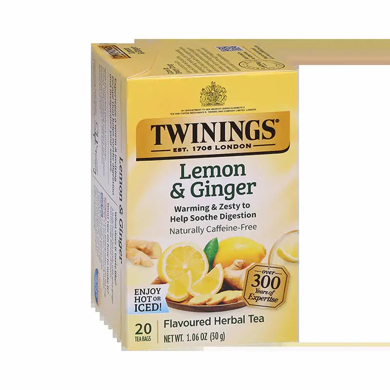 Caffeine-free lemon and ginger tea for soothing digestion – Available at Ataraxia Attire