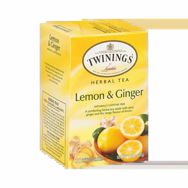 Caffeine-free lemon and ginger tea for soothing digestion – Available at Ataraxia Attire